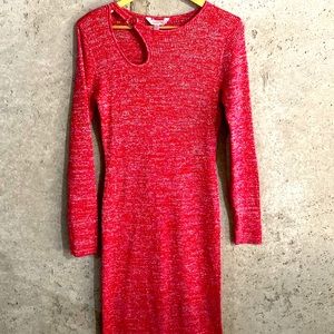 XL No Boundaries red and silver sparkly dress
